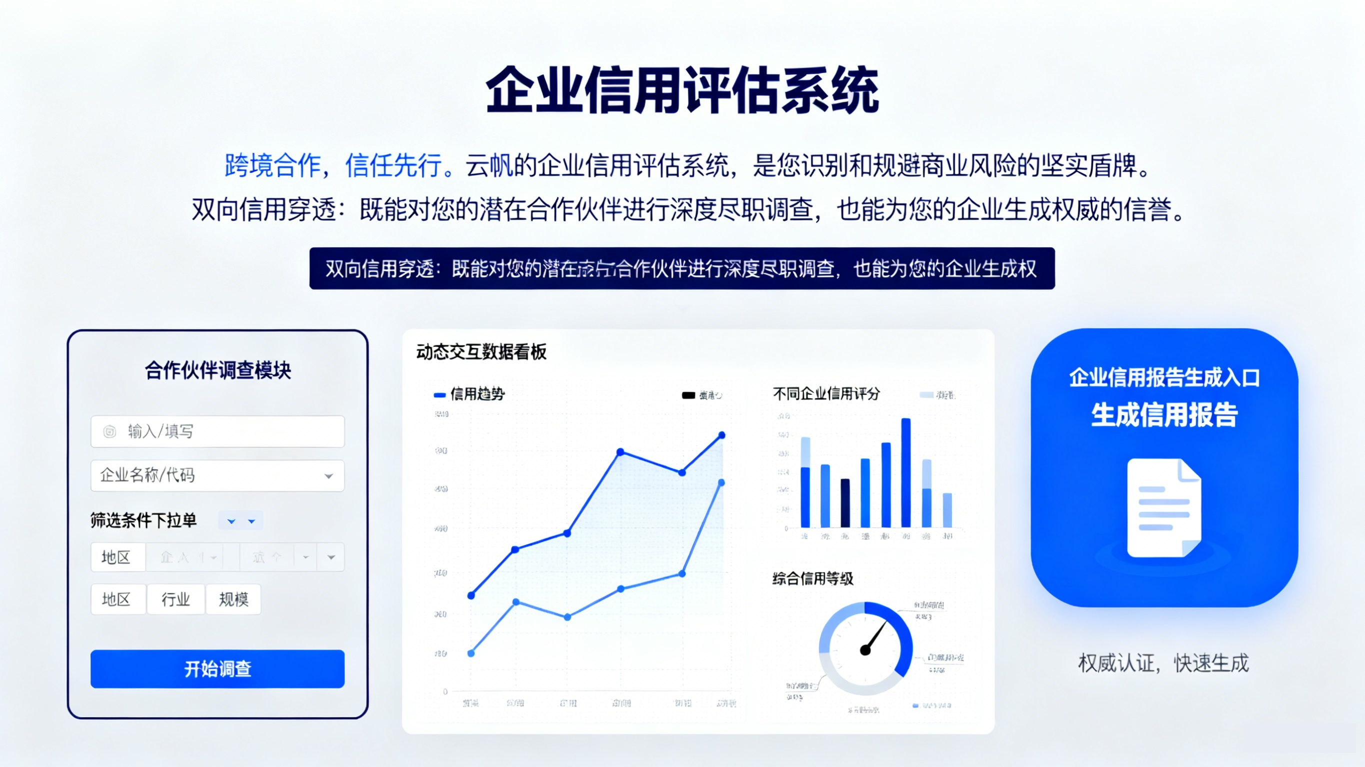 企业信用评估UI界面图